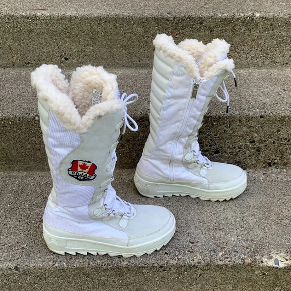 Pajar Shoes - Pajar White Winter Boots with Cream Fur 10